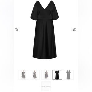 City Chic Elegant Black Midi Dress